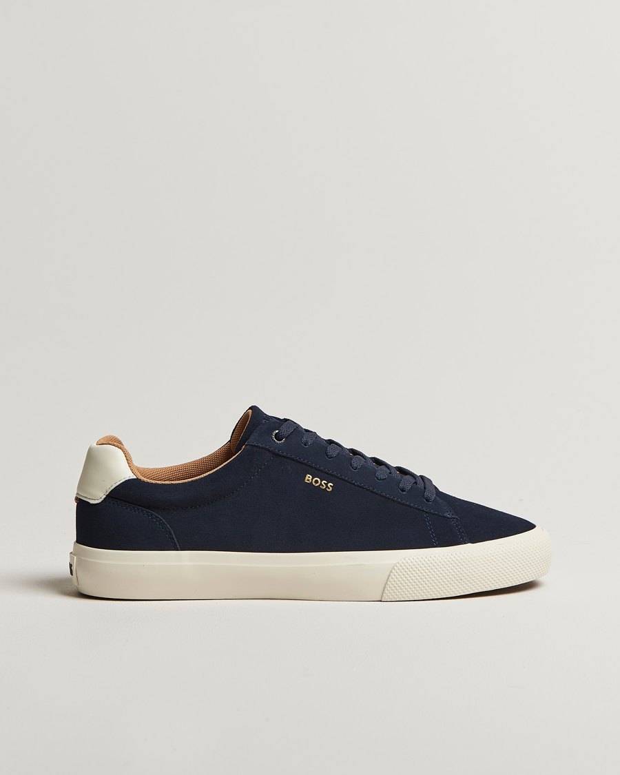 Heren | Sneakers | BOSS BLACK | Aiden Suede Sneaker Navy