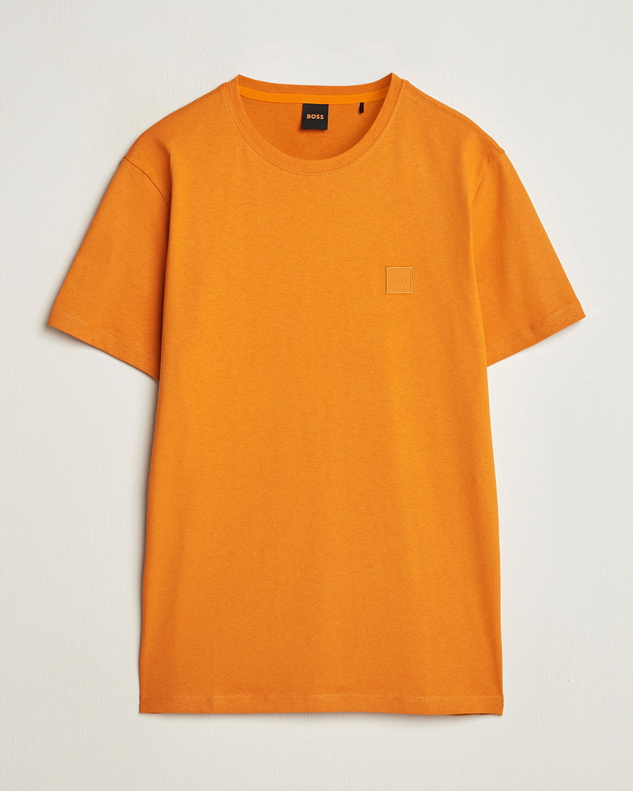 Heren | T-shirts | BOSS ORANGE | Tales Logo Crew Neck T-Shirt Open Orange