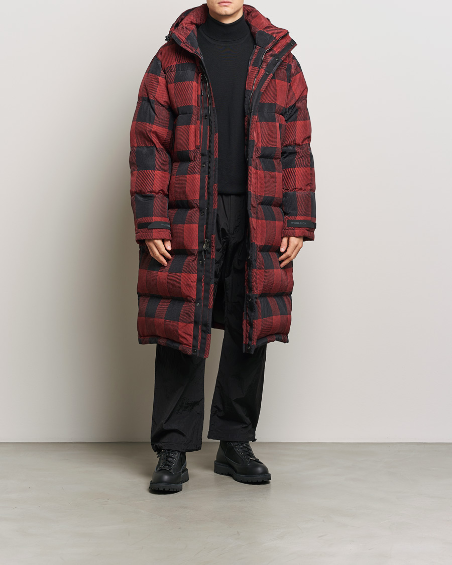 Heren | Jassen | Woolrich | Quilted Check Parka by Todd Snyder Red/Black