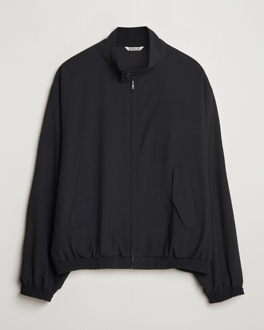 Heren | Jassen | Auralee | Wool Zip Bomber Jacket Black