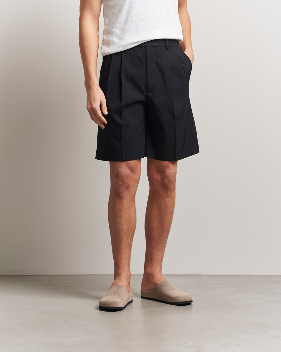 Homme | Shorts | Auralee | Light Wool Gabardine Shorts Black