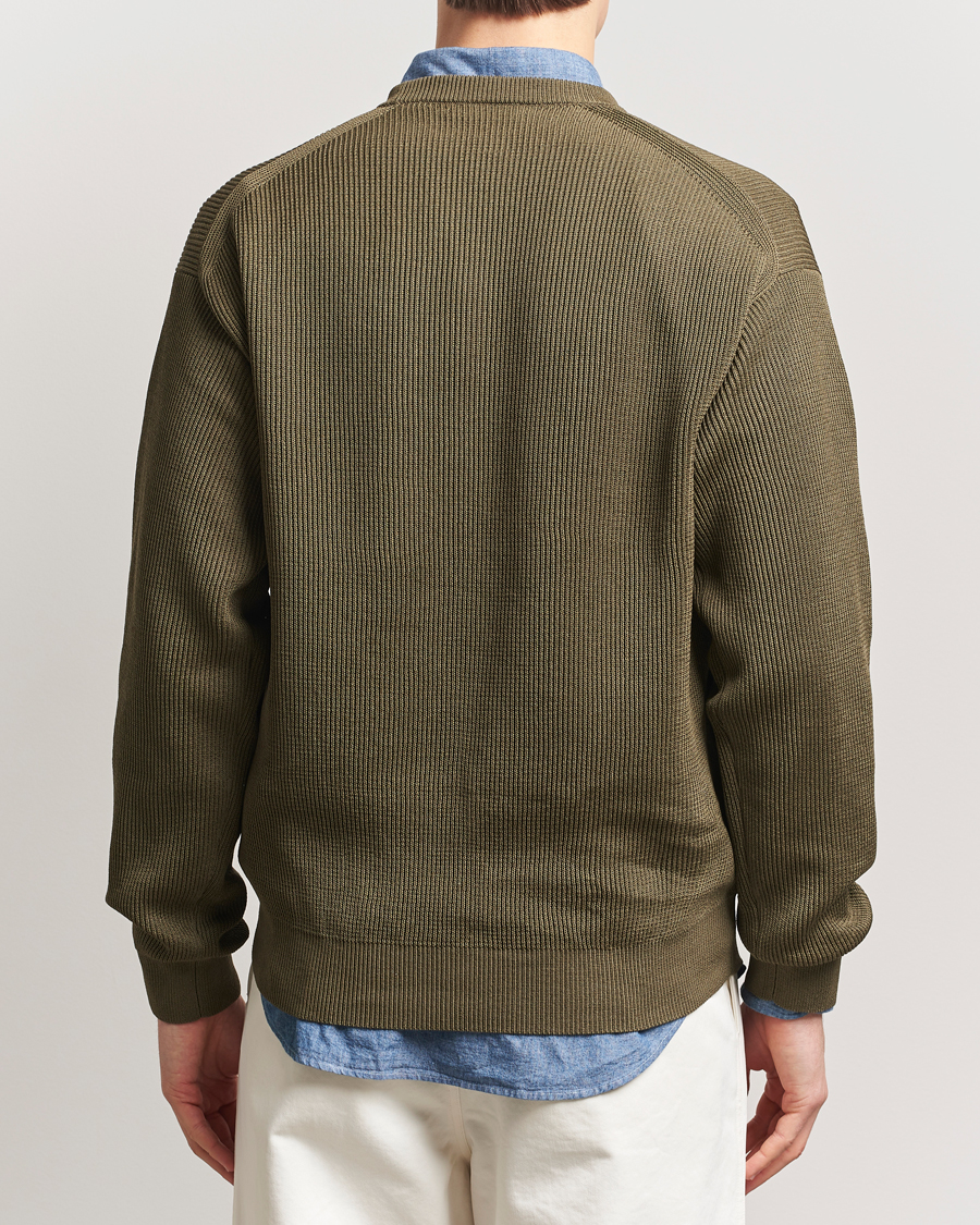 Heren | Truien | Auralee | Cotton Rib Crew Neck Khaki
