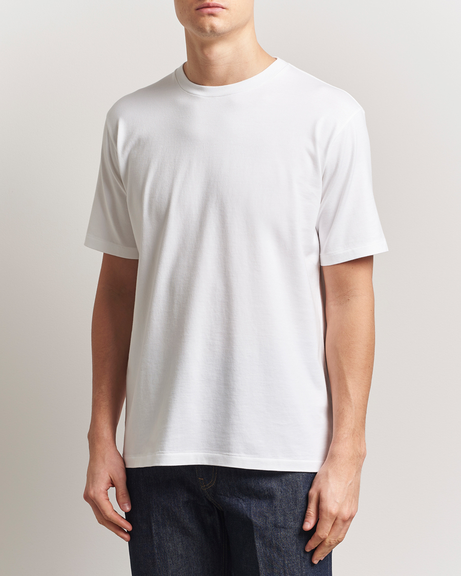 Heren | T-shirts | Auralee | Luster Plating T-Shirt White