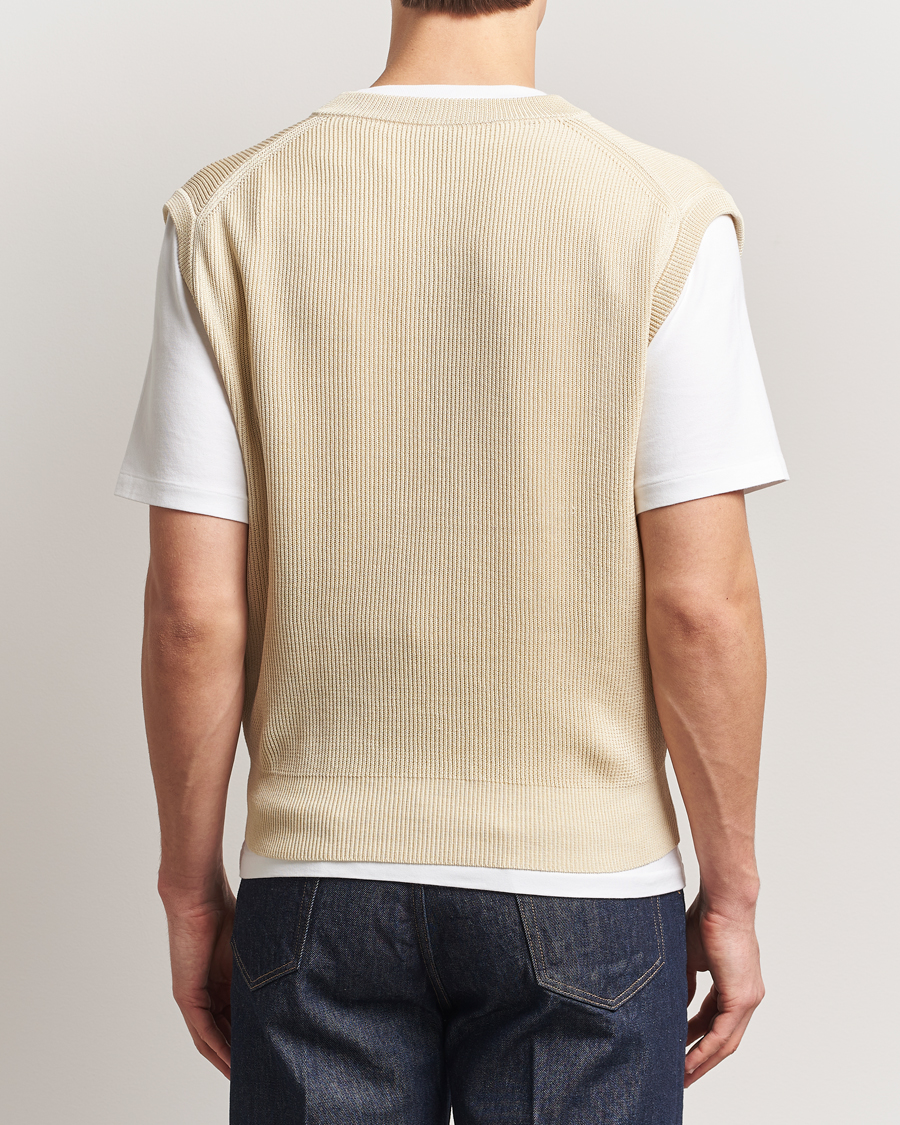 Heren | Truien | Auralee | Rib Knit Vest Ivory