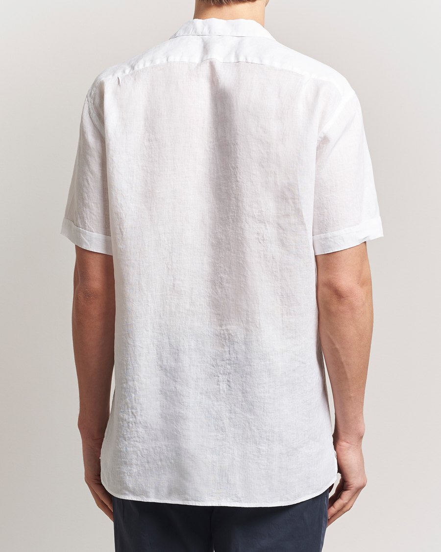 Homme | Chemises | Stenströms | Short Sleeve Linen Shirt White