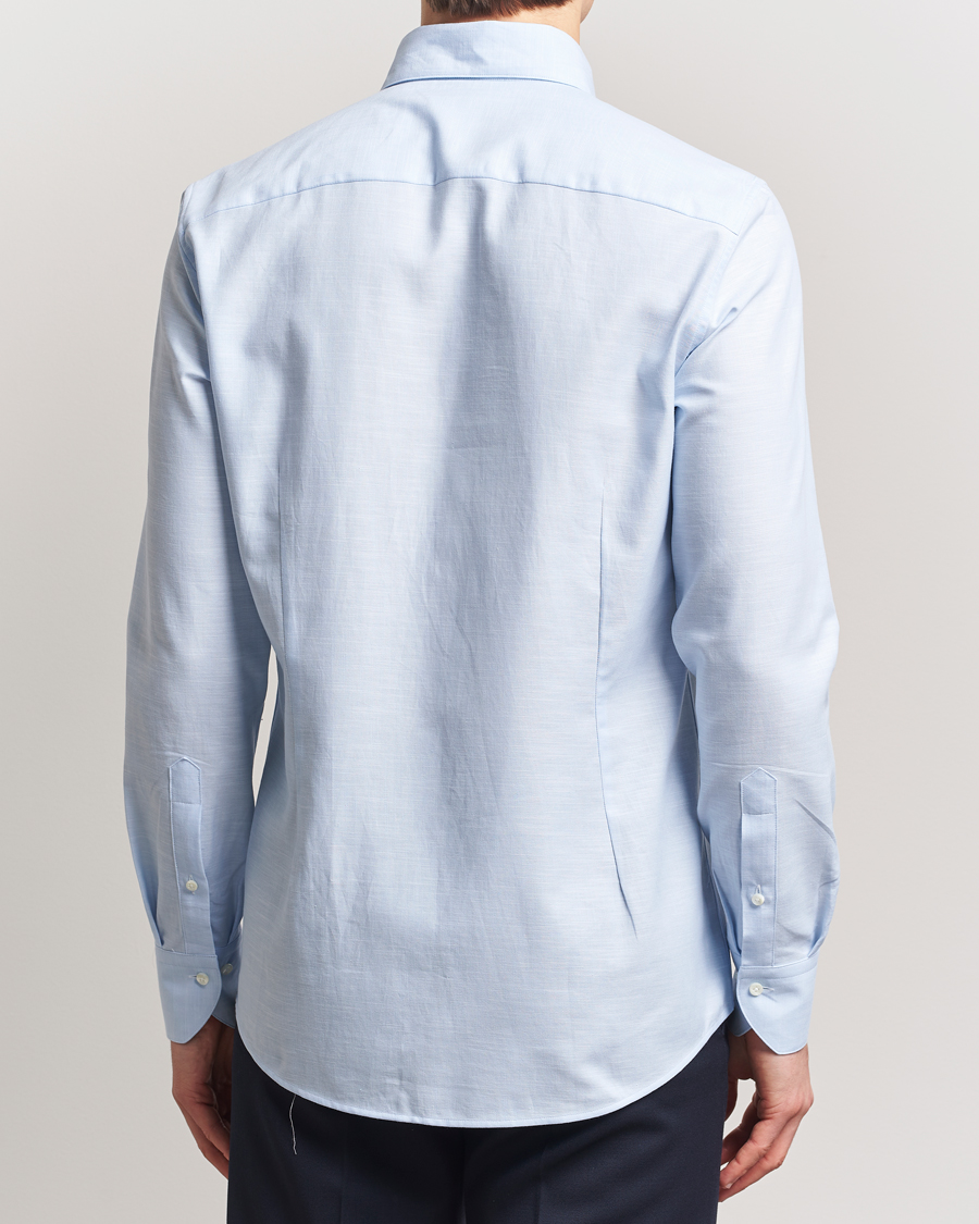Heren | Overhemden | Stenströms | Soft Cotton One Piece Button Down Shirt Blue