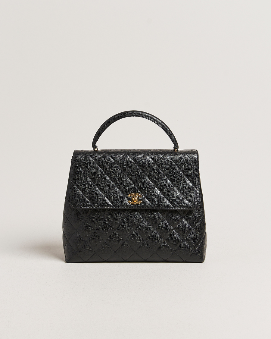 Homme | Gifts for Her | Chanel Pre-Owned | Kelly Top Handle Bag Black Caviar