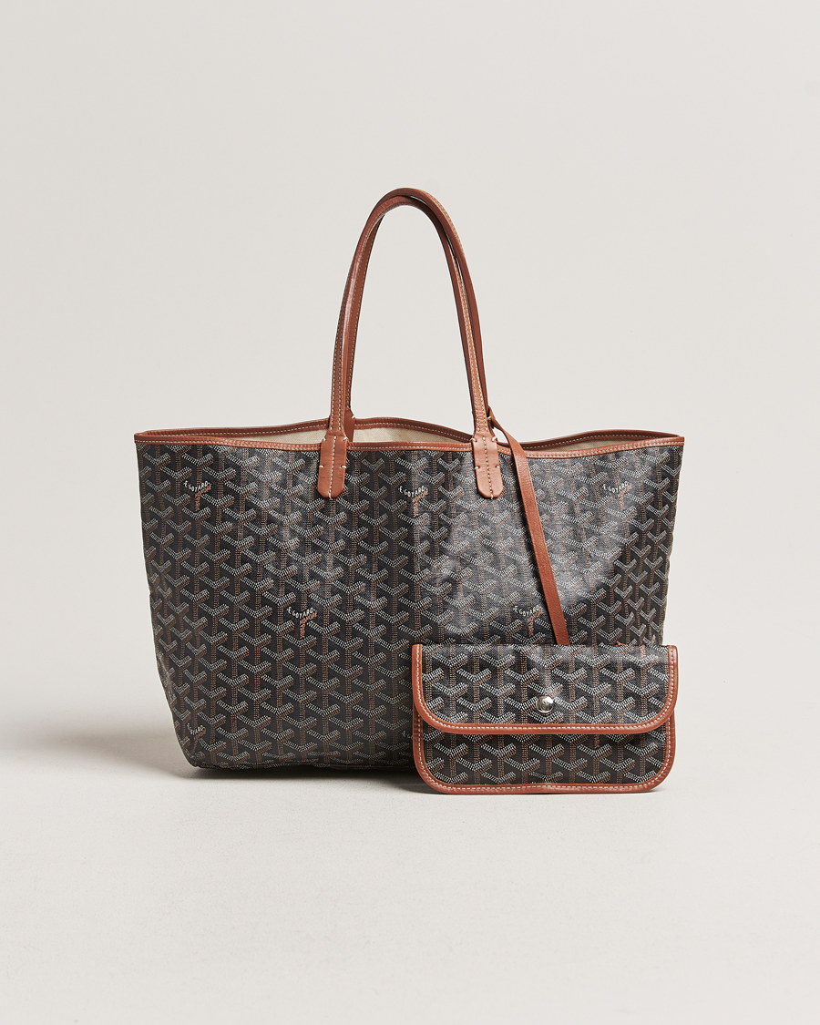 Homme | Gifts for Her | Goyard Pre-Owned | Saint Louis PM Coated Canvas Tote Bag Brown
