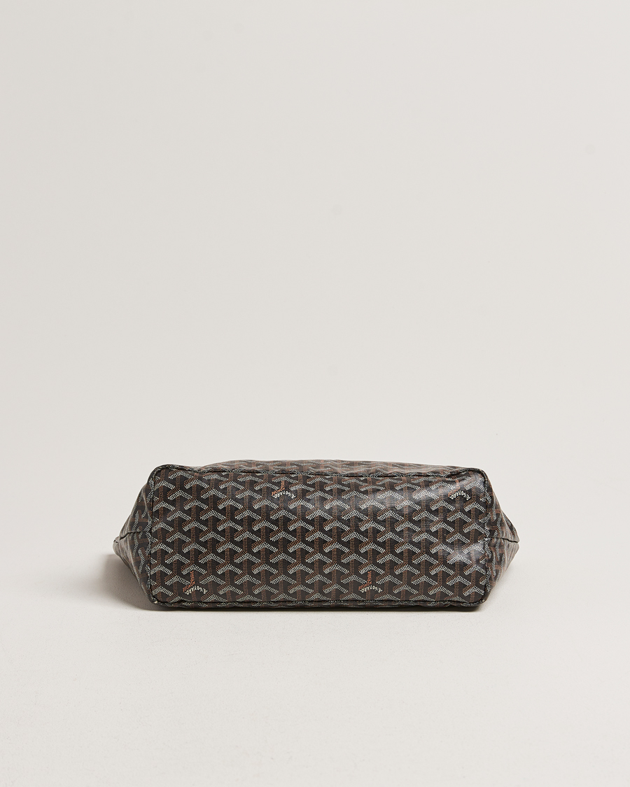 Homme | Goyard Pre-Owned Saint Louis PM Coated Canvas Tote Bag Black | Goyard Pre-Owned | Saint Louis PM Coated Canvas Tote Bag Black