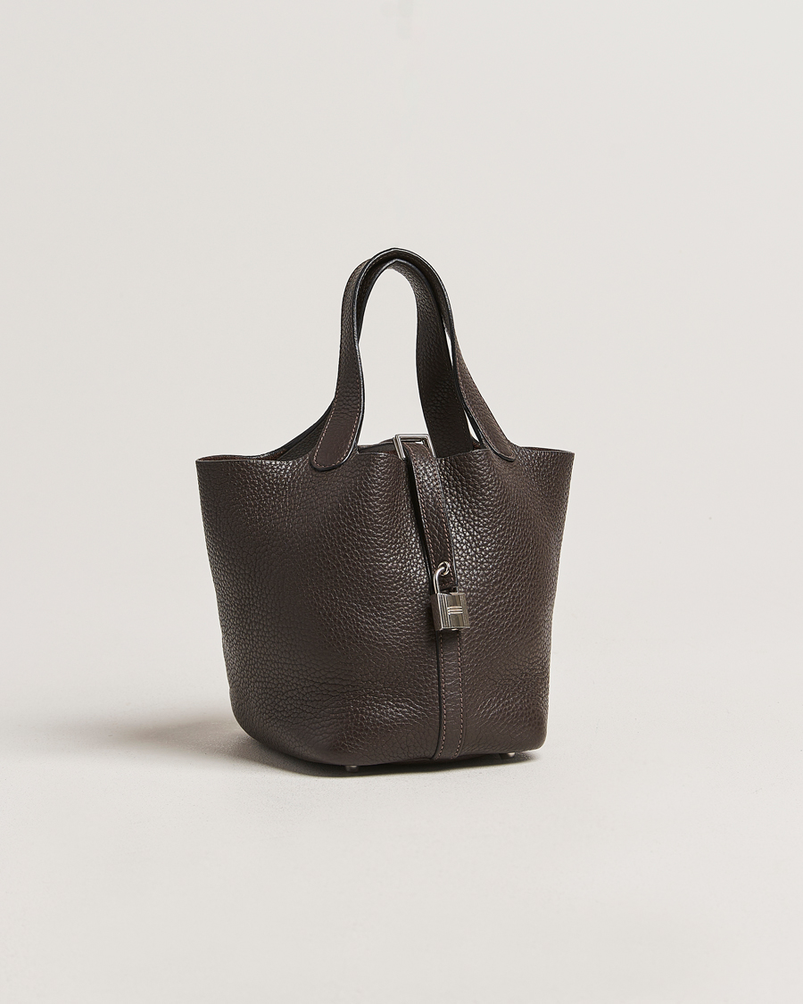Heren | Hermès Pre-Owned Picotin Lock 18 Taurillon Chocolate | Hermès Pre-Owned | Picotin Lock 18 Taurillon Chocolate