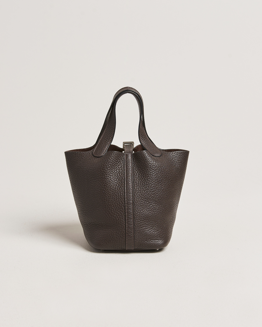 Heren | Hermès Pre-Owned Picotin Lock 18 Taurillon Chocolate | Hermès Pre-Owned | Picotin Lock 18 Taurillon Chocolate