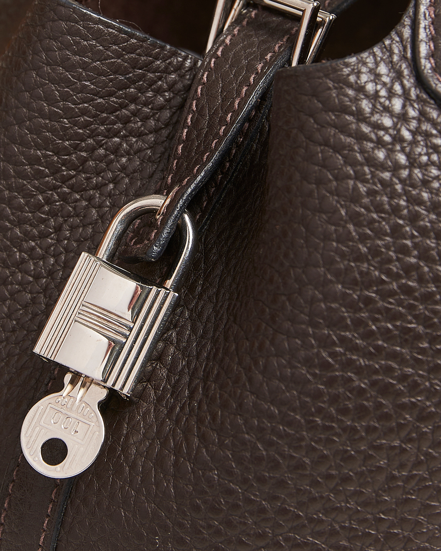Heren | Hermès Pre-Owned Picotin Lock 18 Taurillon Chocolate | Hermès Pre-Owned | Picotin Lock 18 Taurillon Chocolate