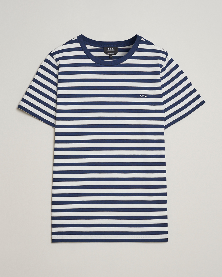 Homme | T-shirts | A.P.C. | Striped T-Shirt Navy/White