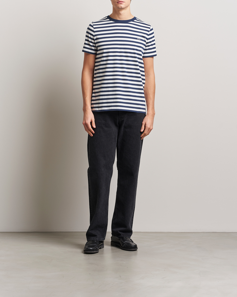 Homme | T-shirts | A.P.C. | Striped T-Shirt Navy/White