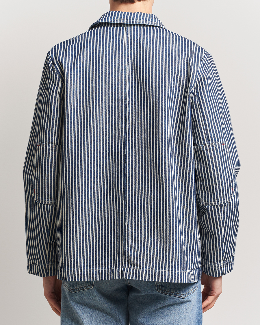 Heren | Overhemden | A.P.C. | Raphael Hickory Striped Overshirt Blue/White
