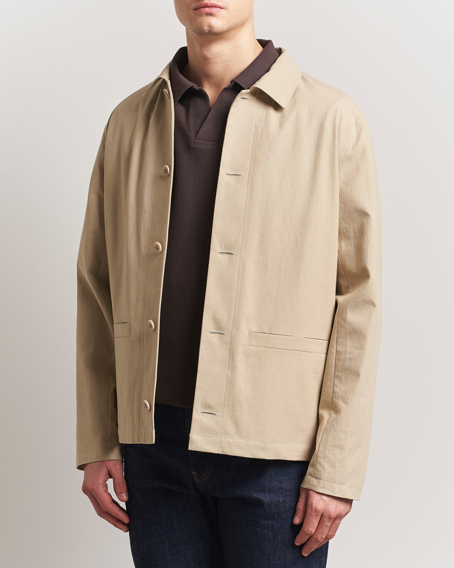 Homme | Manteaux Et Vestes | A.P.C. | Rodney Textured Cotton Overshirt Beige