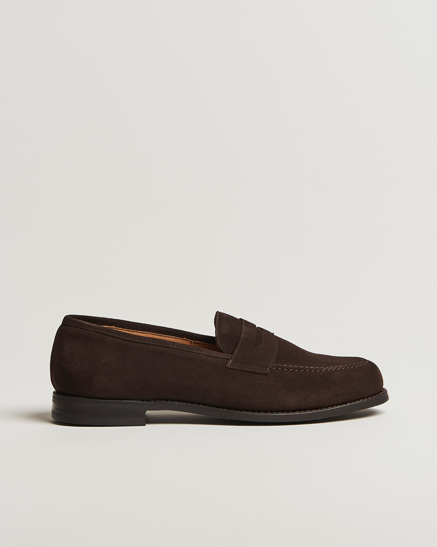 Heren | Instappers | Myrqvist | Stenhammar II Loafer Dark Brown Suede