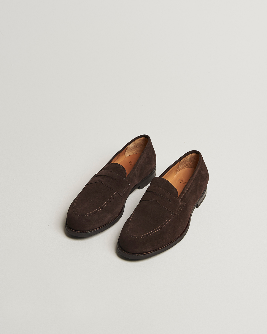Heren | Instappers | Myrqvist | Stenhammar II Loafer Dark Brown Suede