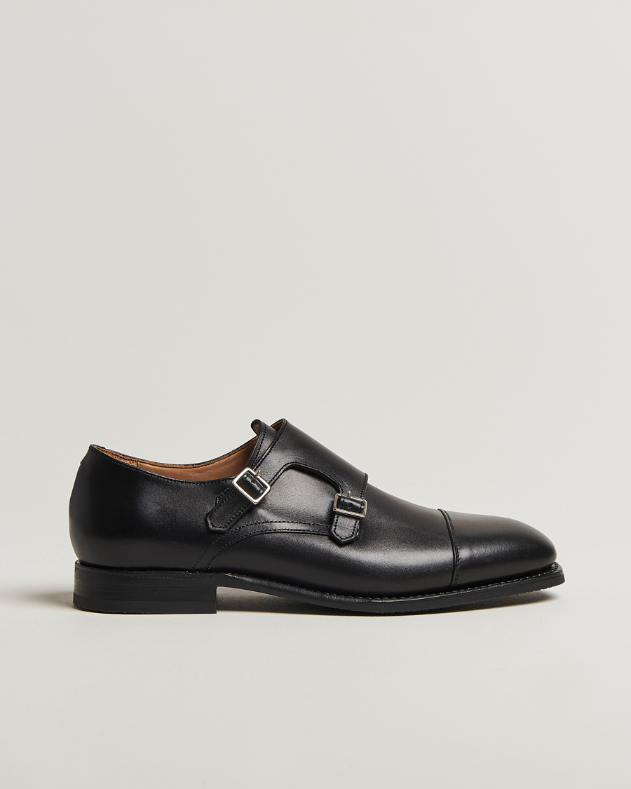Homme | Chaussures À Boucles | Myrqvist | Ålsten Double Monkstrap Black Calf