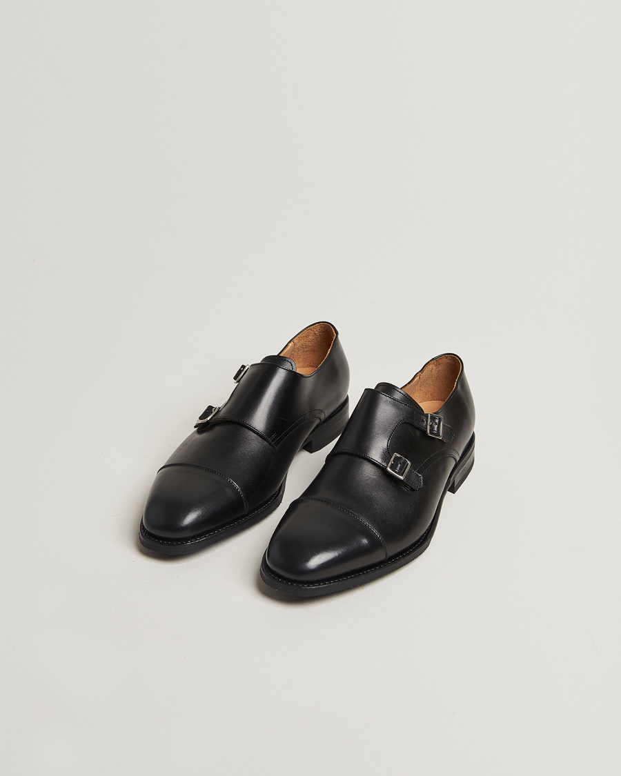 Homme | Chaussures À Boucles | Myrqvist | Ålsten Double Monkstrap Black Calf
