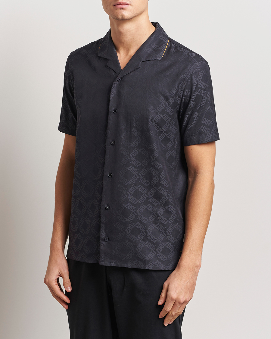 Heren | Overhemden | Orlebar Brown | Hibbert 007 Monogram Shirt Black