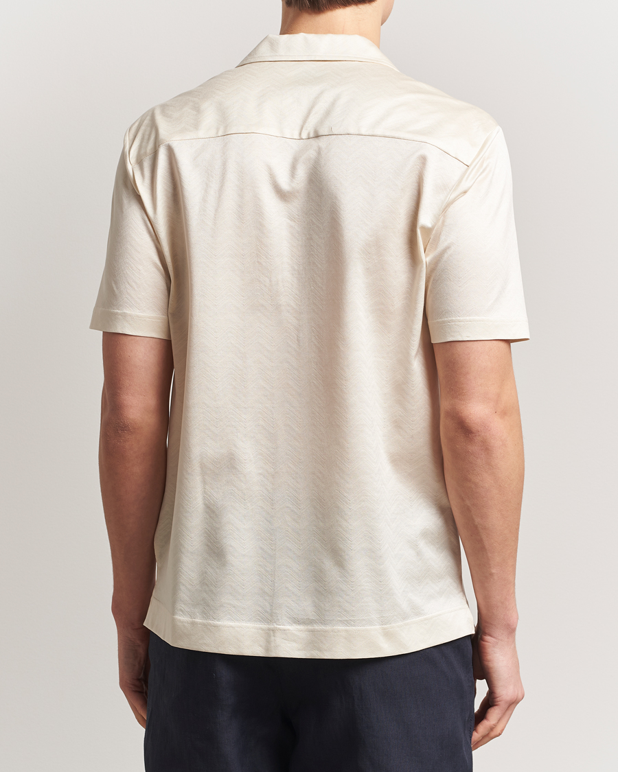 Heren | Overhemden | Eton | Filo Di Scozia Short Sleeve Shirt Off White