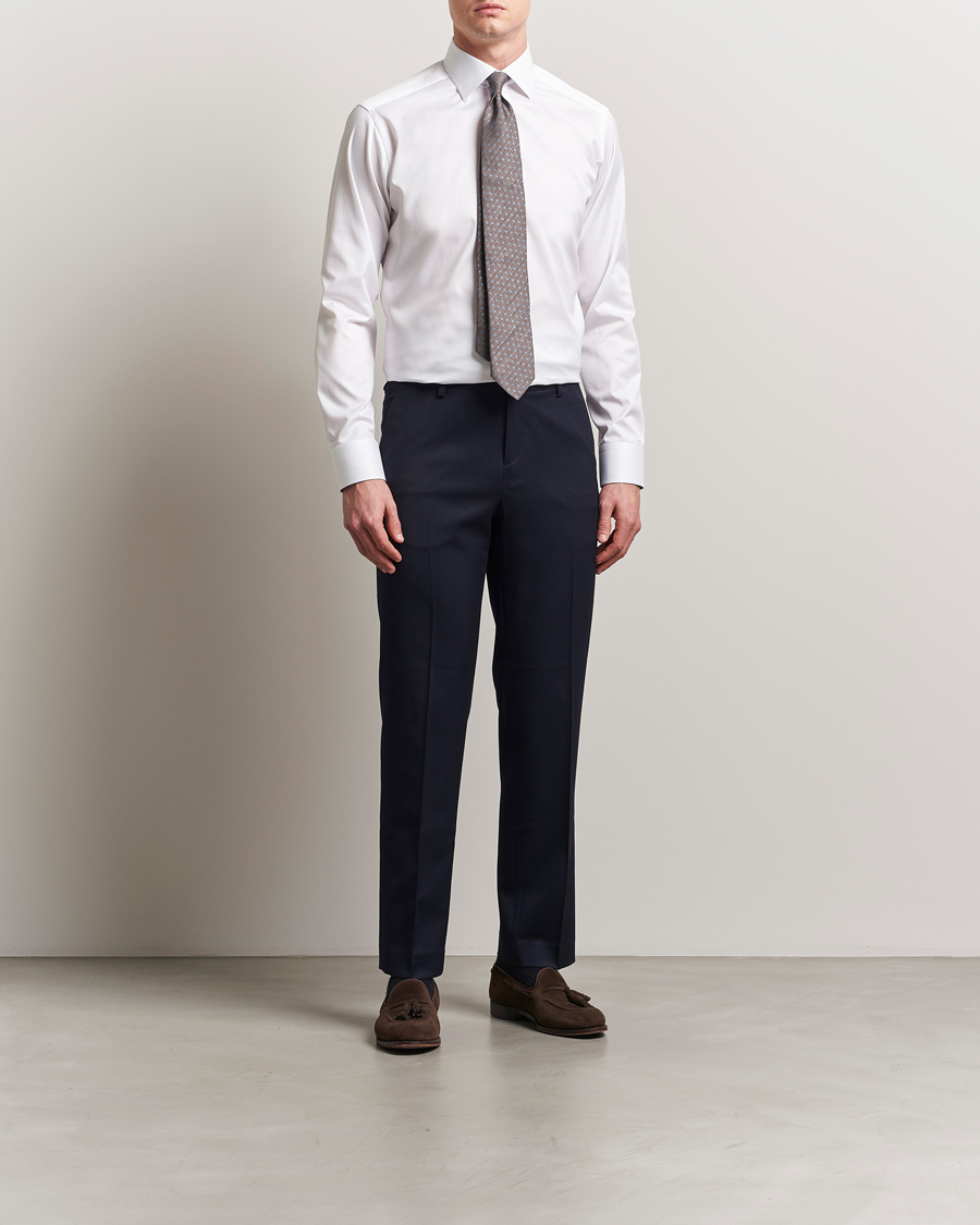Homme | Chemises | Eton | Slim Fit Signature Twill Contrast Shirt White