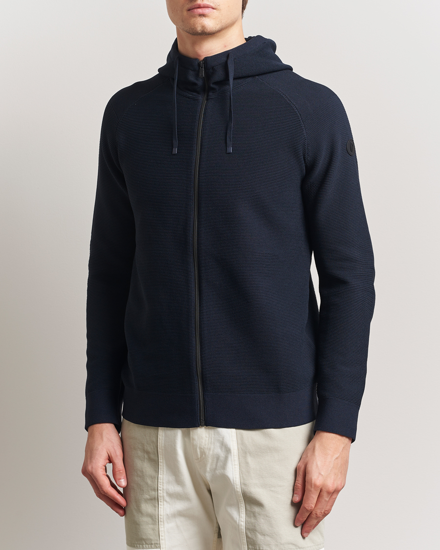 Heren | Truien | Sail Racing | Element Seamless Hooded Full Zip Dark Navy