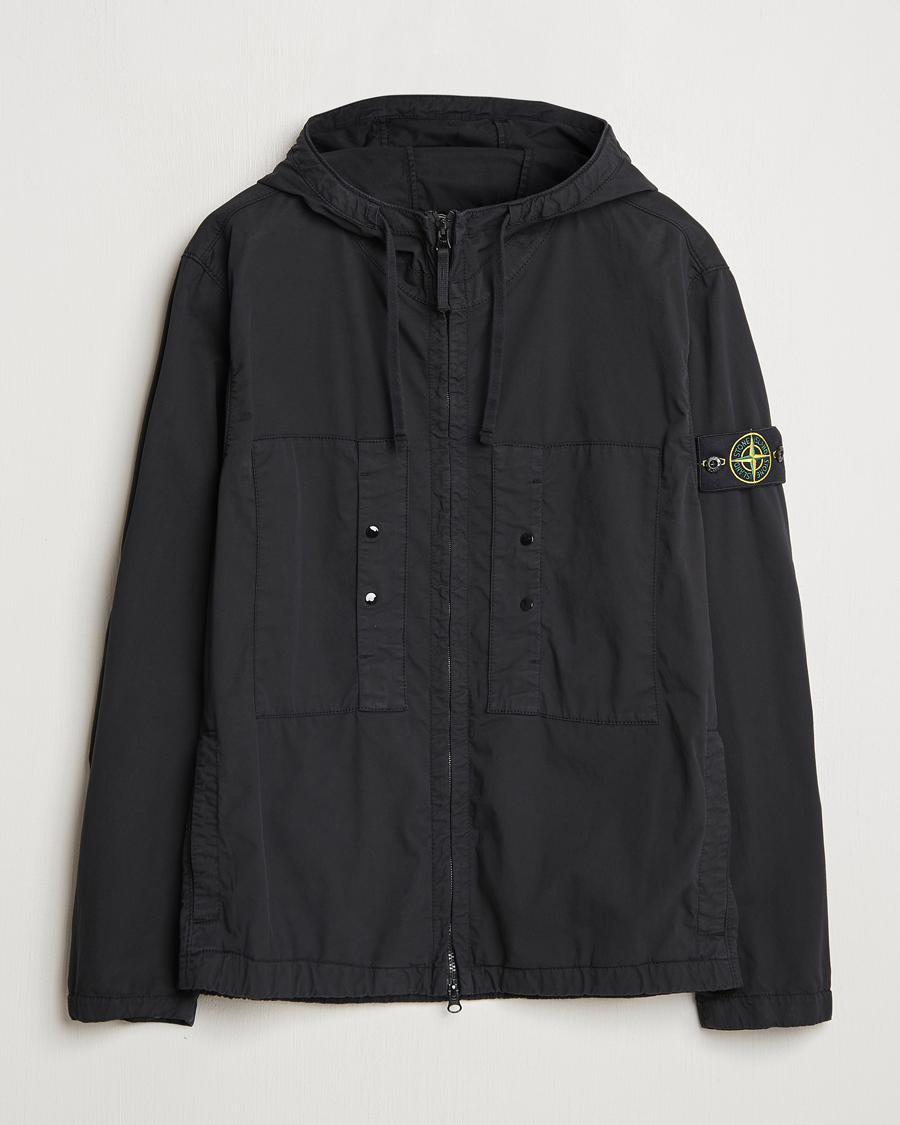 Homme | Manteaux Et Vestes | Stone Island | Supima Cotton Stretch Hooded Jacket Black