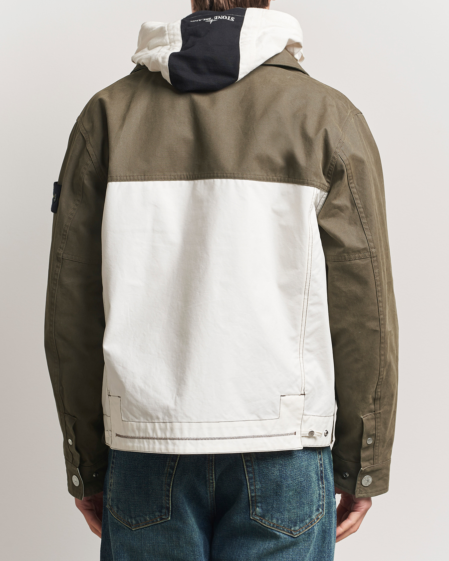 Homme | Manteaux Et Vestes | Stone Island | Tela Resinata Block Colour Jacket Military Green