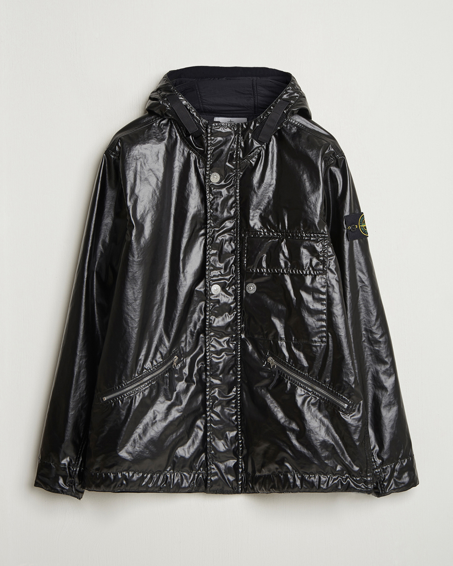 Heren | Jassen | Stone Island | Mussola Gommata Hooded Jacket Black