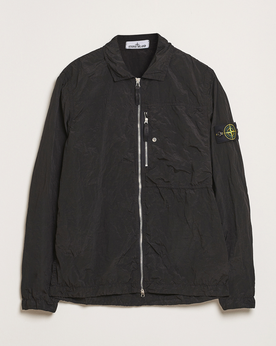 Heren | Overhemden | Stone Island | Nylon Metal Zip Overshirt Black