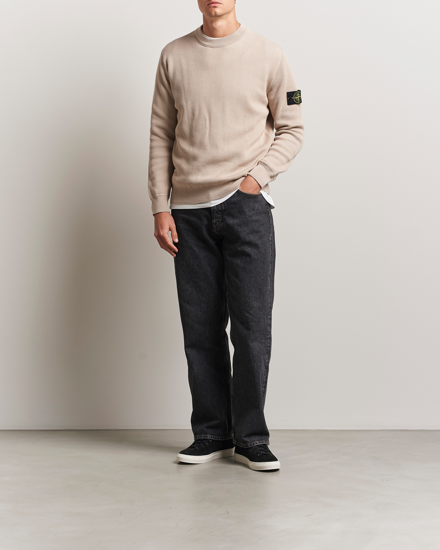 Heren | Truien | Stone Island | Ribbed Soft Organic Cotton Crewneck Desert