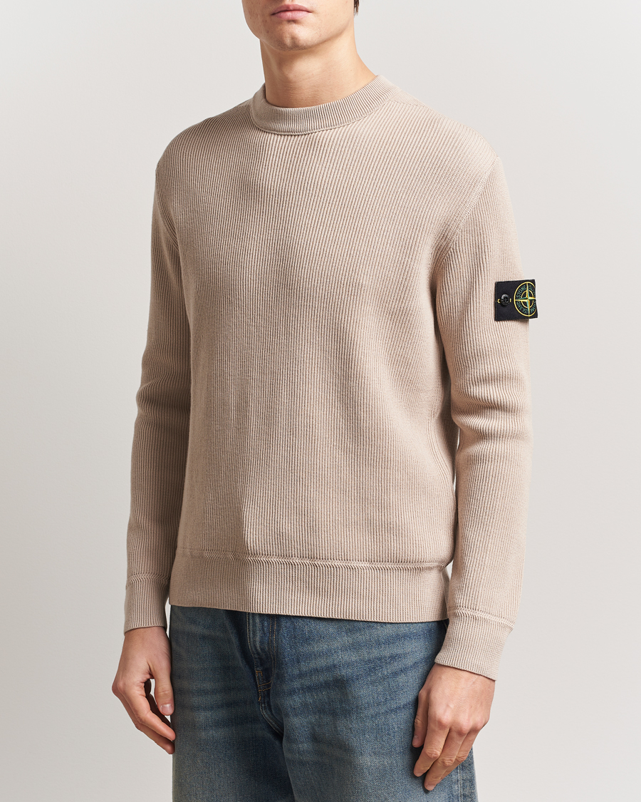 Heren | Truien | Stone Island | Ribbed Soft Organic Cotton Crewneck Desert