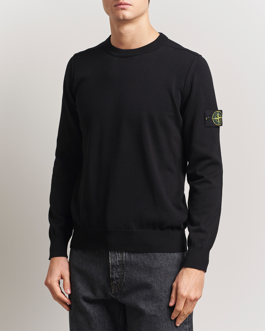 Heren | Truien | Stone Island | Soft Organic Cotton Crew Neck Black