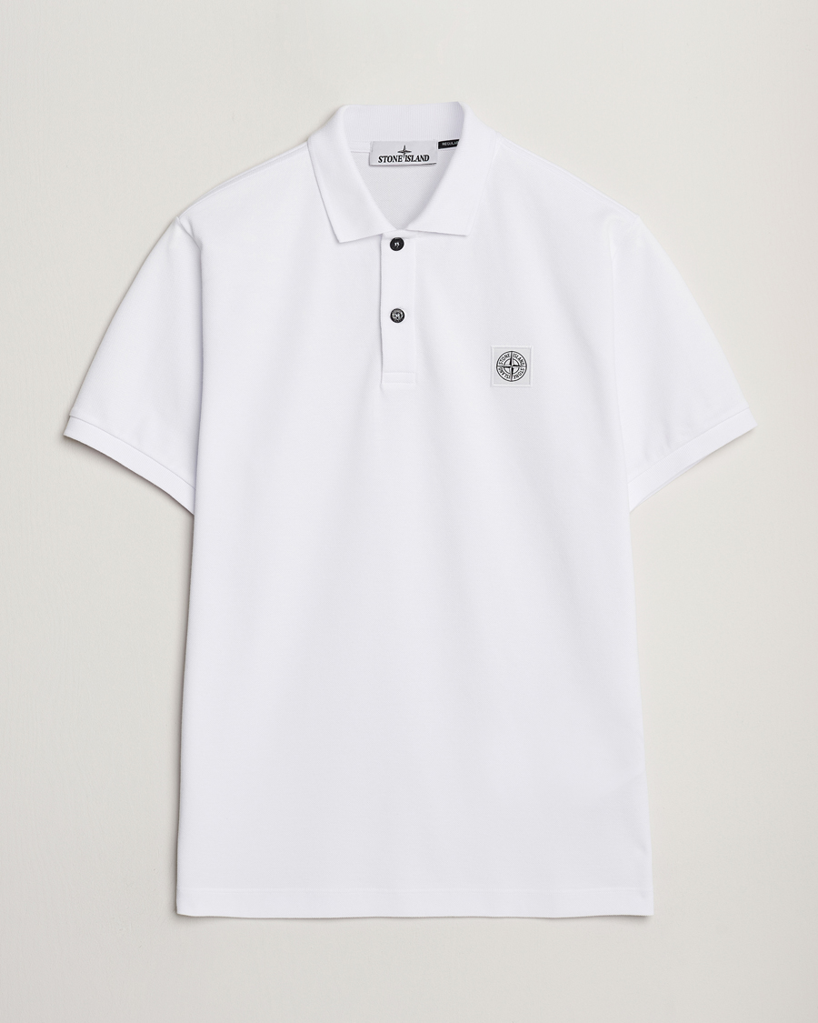 Homme | Polos | Stone Island | Organic Cotton Pique Polo White