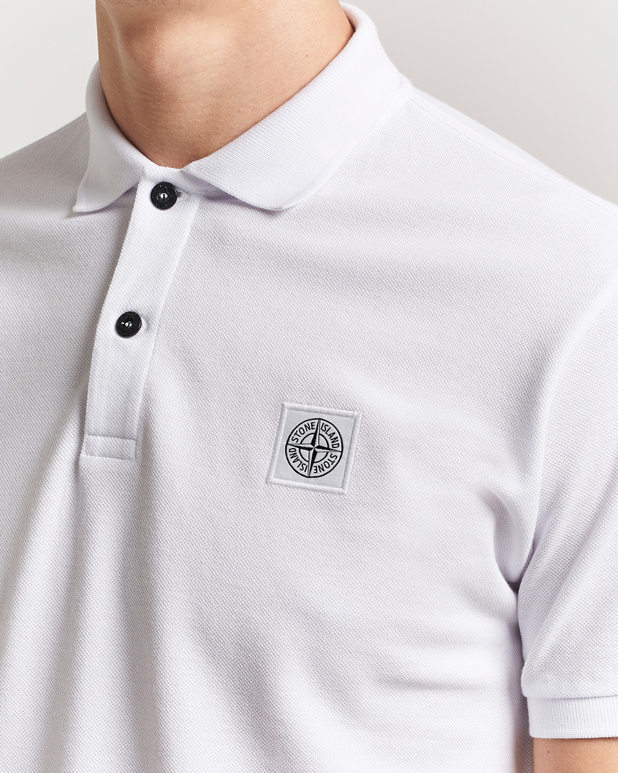 Homme | Polos | Stone Island | Organic Cotton Pique Polo White