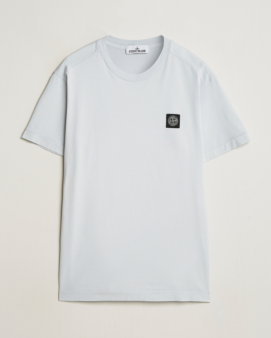 Homme | T-shirts | Stone Island | Garment Dyed Cotton Jersey T-Shirt Sky Blue