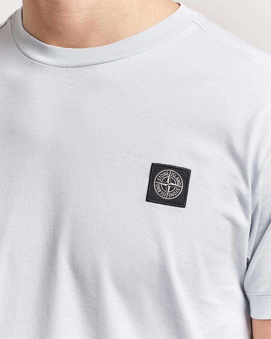 Homme | T-shirts | Stone Island | Garment Dyed Cotton Jersey T-Shirt Sky Blue