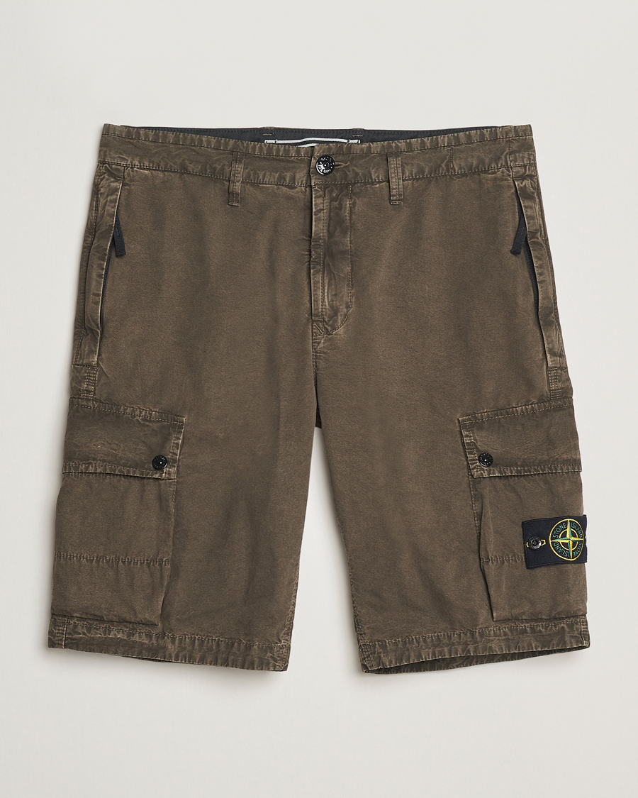 Heren | Korte broek | Stone Island | Brushed Cotton Canvas Cargo Shorts Military Green