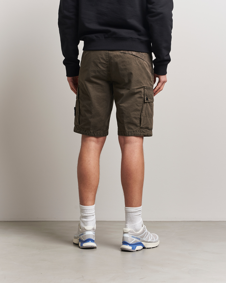 Heren | Korte broek | Stone Island | Brushed Cotton Canvas Cargo Shorts Military Green