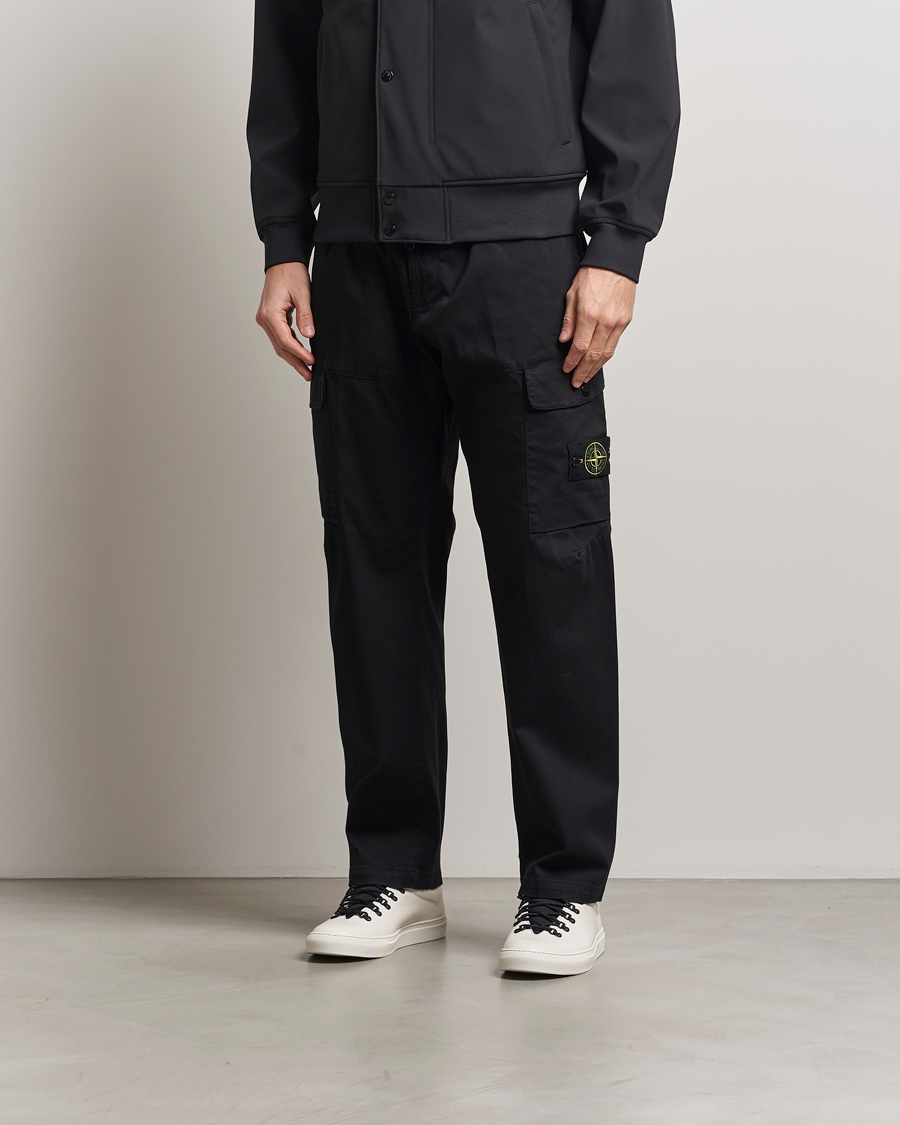 Heren | Broeken | Stone Island | Regular Fit Cotton Stretch Cargo Pants Black
