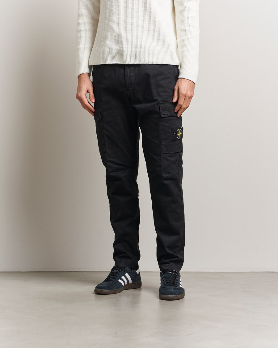 Homme | Pantalons | Stone Island | Stretch Twill Cargo Pants Black