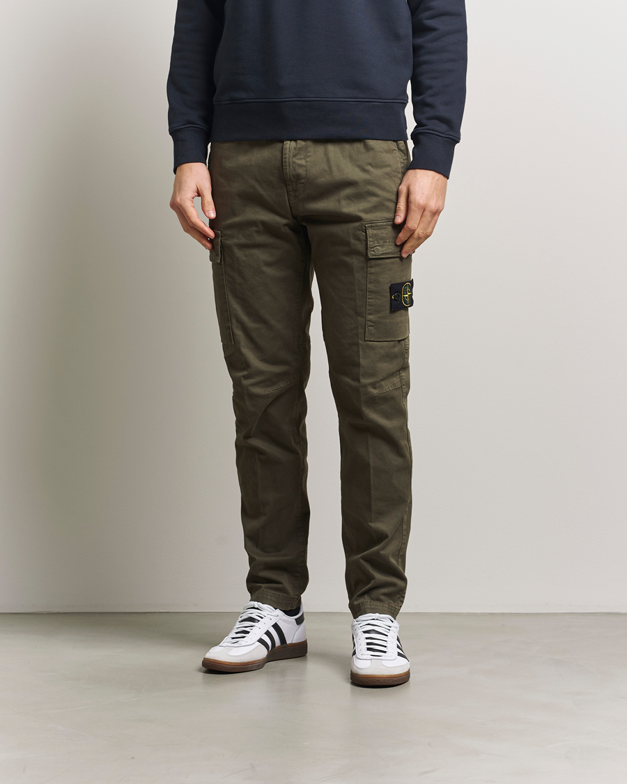 Homme | Pantalons | Stone Island | Stretch Twill Cargo Pants Military Green