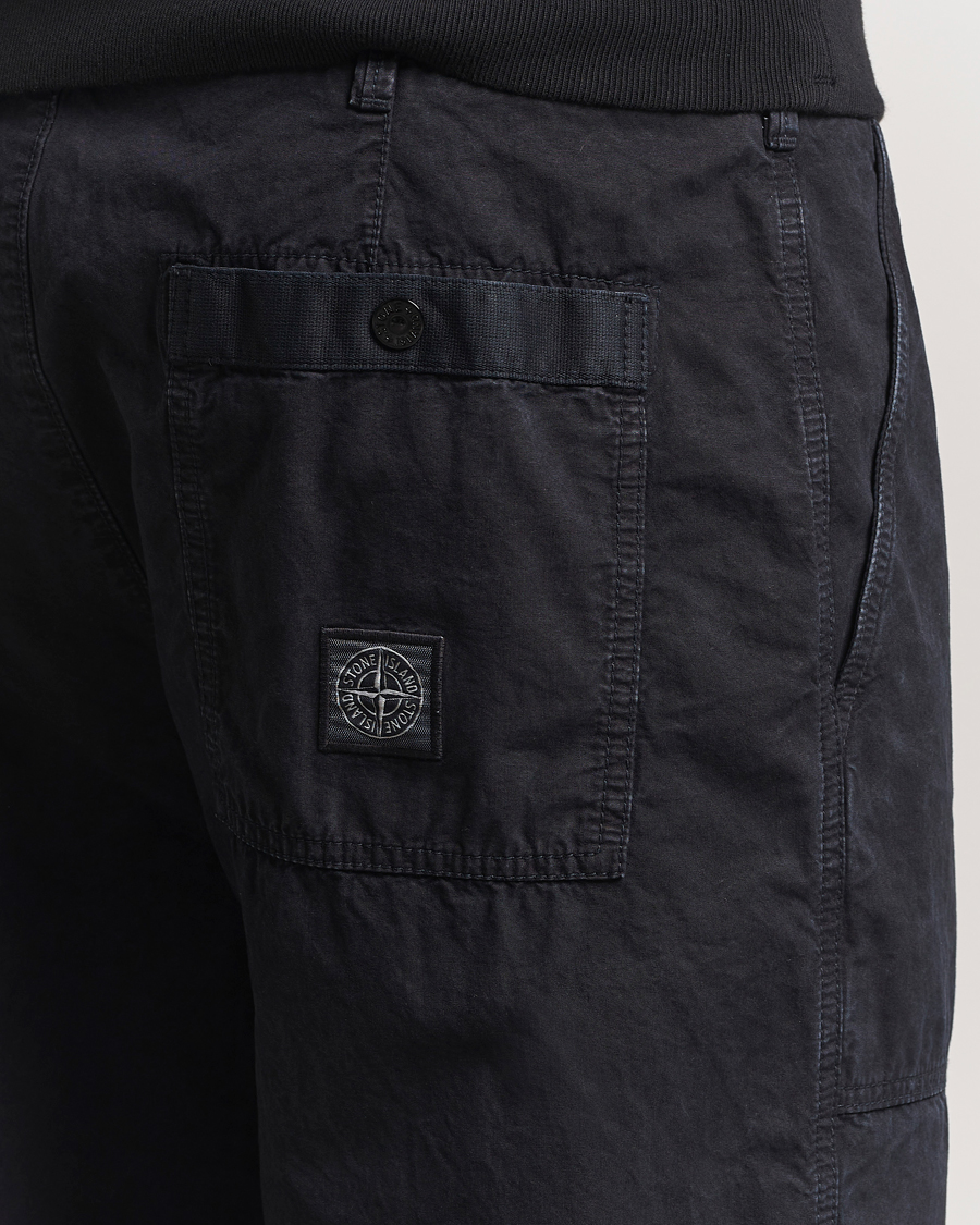 Heren | Broeken | Stone Island | Brushed Cotton Canvas Fatigue Pants Navy Blue