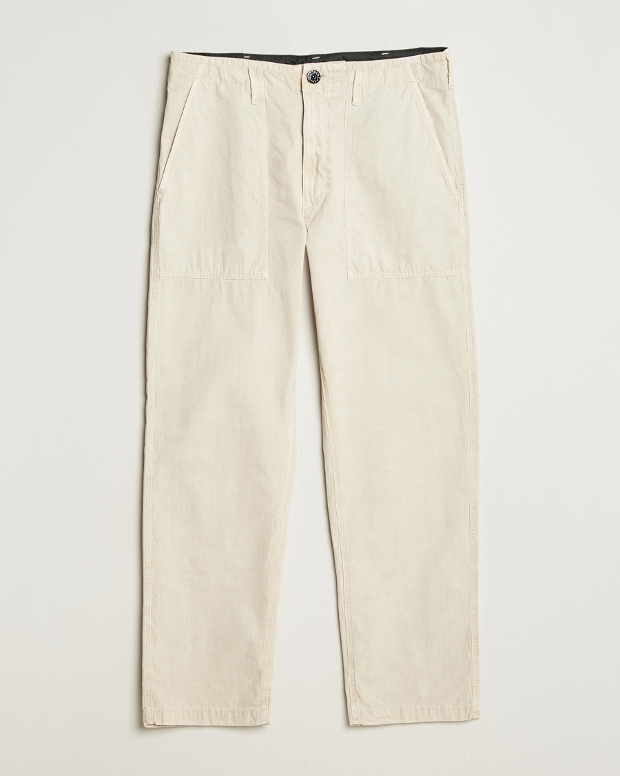 Heren | Broeken | Stone Island | Brushed Cotton Canvas Fatigue Pants Sand