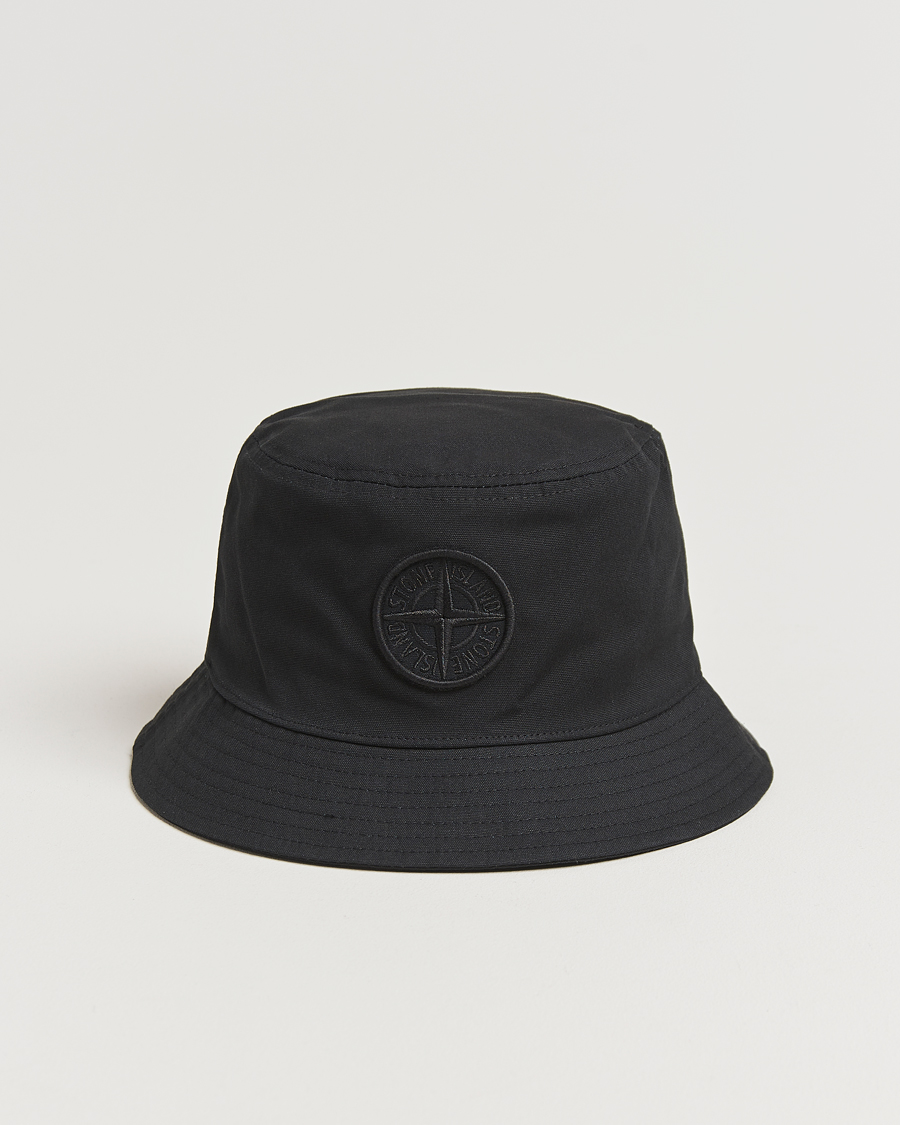 Homme | Stone Island Logo Bucket Hat Black | Stone Island | Logo Bucket Hat Black