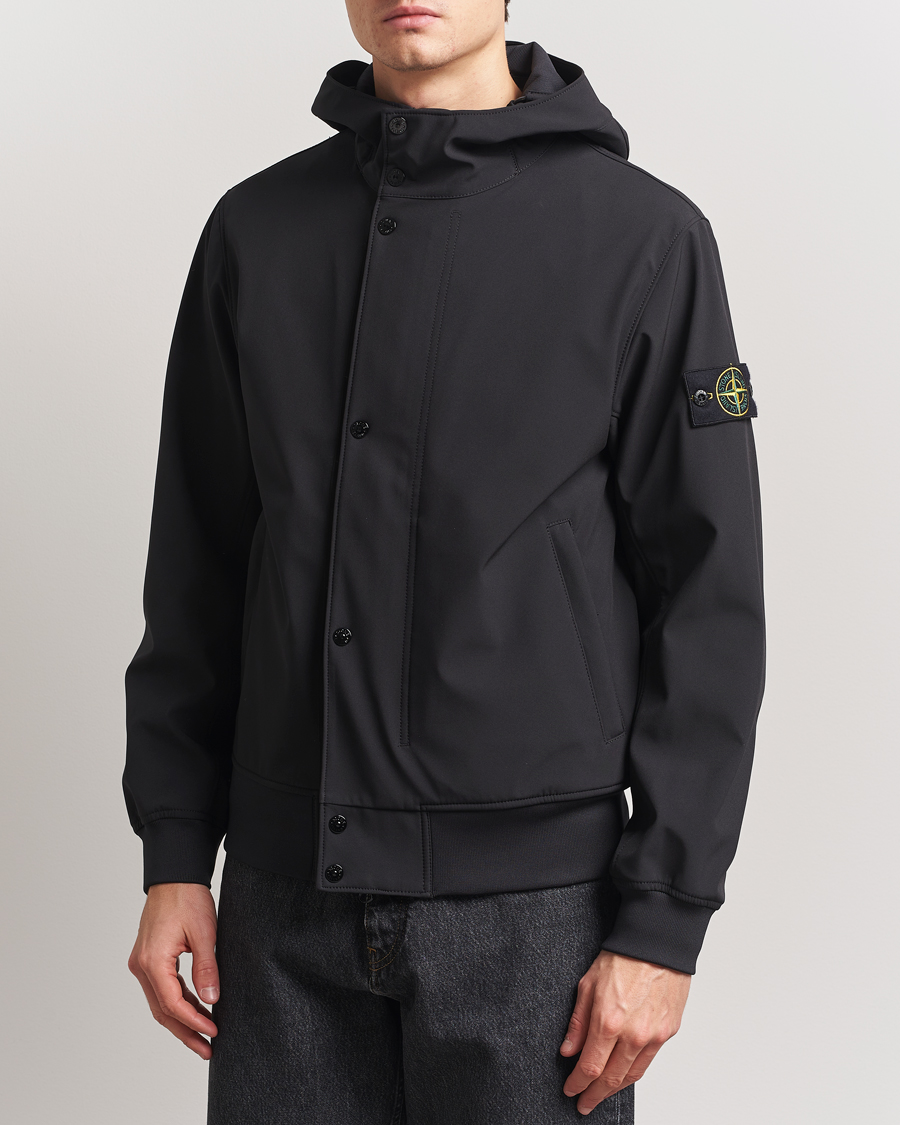 Homme | Manteaux Et Vestes | Stone Island | Soft Shell Hooded Jacket Black