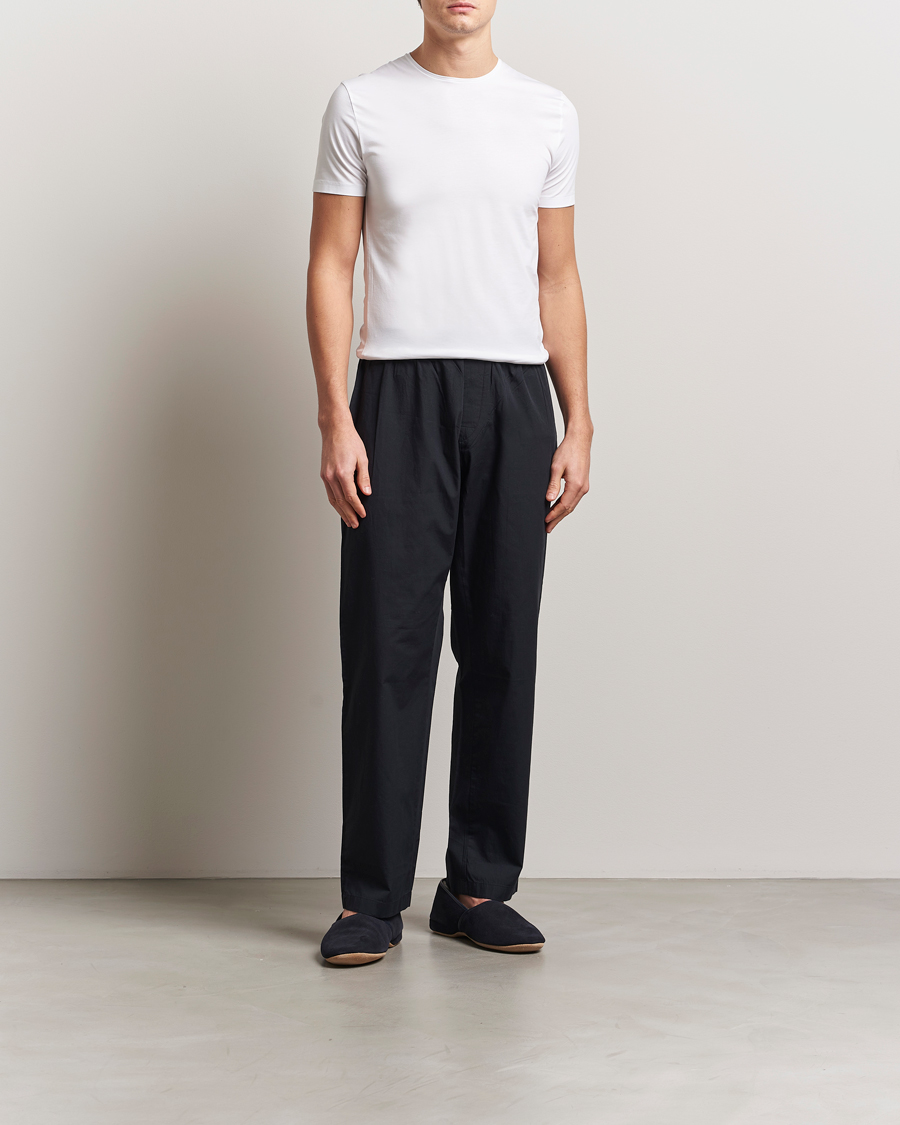 Heren | T-shirts | Derek Rose | Pima Cotton Crew Neck T-Shirt White