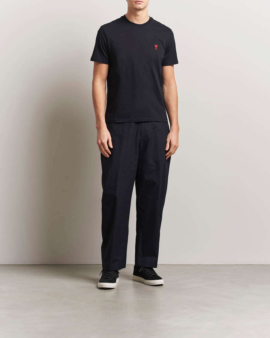Homme | T-shirts | AMI | Heart Logo T-Shirt Black